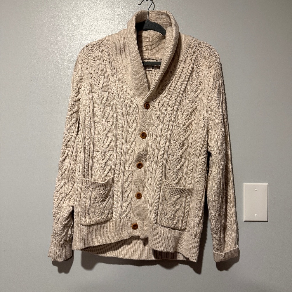 J.Crew Aran Knit Fishermen Cardigan